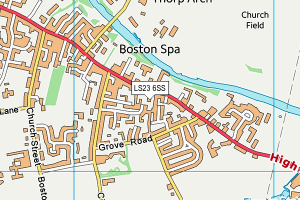 LS23 6SS map - OS VectorMap District (Ordnance Survey)