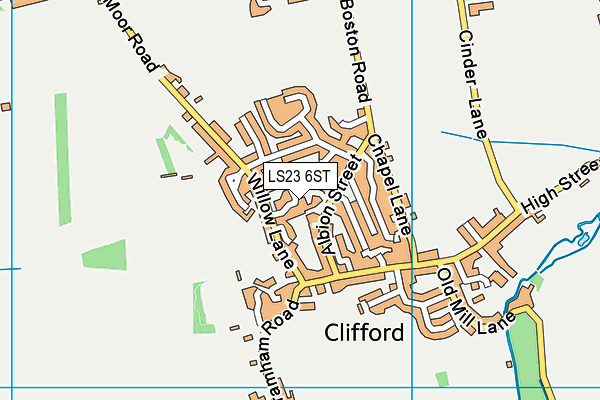 LS23 6ST map - OS VectorMap District (Ordnance Survey)