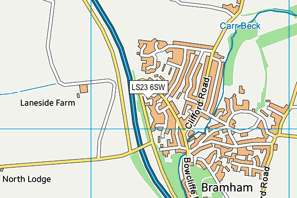 LS23 6SW map - OS VectorMap District (Ordnance Survey)