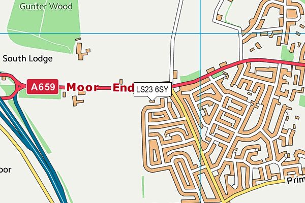 LS23 6SY map - OS VectorMap District (Ordnance Survey)