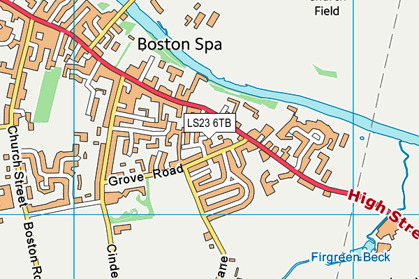 LS23 6TB map - OS VectorMap District (Ordnance Survey)