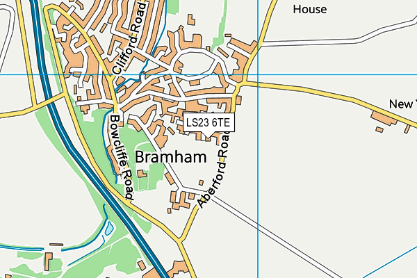 LS23 6TE map - OS VectorMap District (Ordnance Survey)