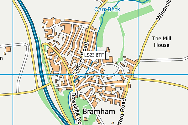 LS23 6TF map - OS VectorMap District (Ordnance Survey)