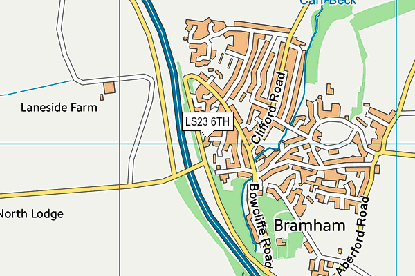 LS23 6TH map - OS VectorMap District (Ordnance Survey)