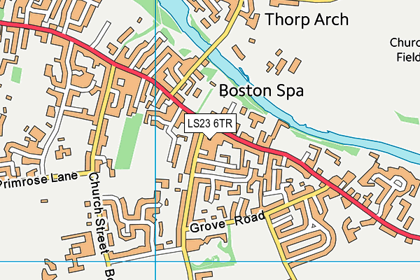 LS23 6TR map - OS VectorMap District (Ordnance Survey)