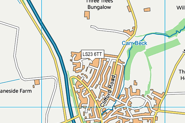 LS23 6TT map - OS VectorMap District (Ordnance Survey)