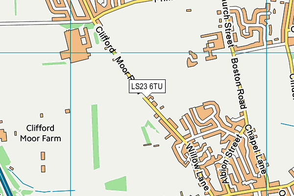 LS23 6TU map - OS VectorMap District (Ordnance Survey)