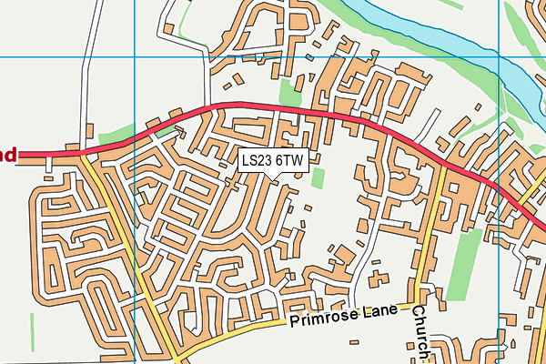 LS23 6TW map - OS VectorMap District (Ordnance Survey)