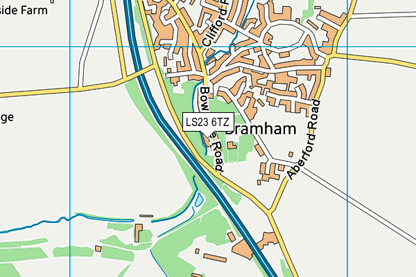 LS23 6TZ map - OS VectorMap District (Ordnance Survey)