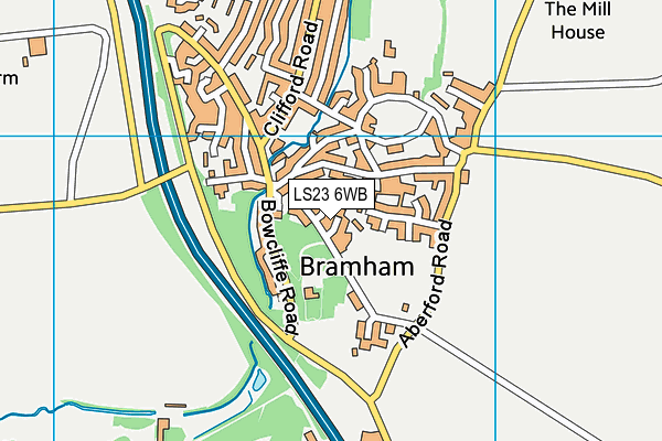 LS23 6WB map - OS VectorMap District (Ordnance Survey)