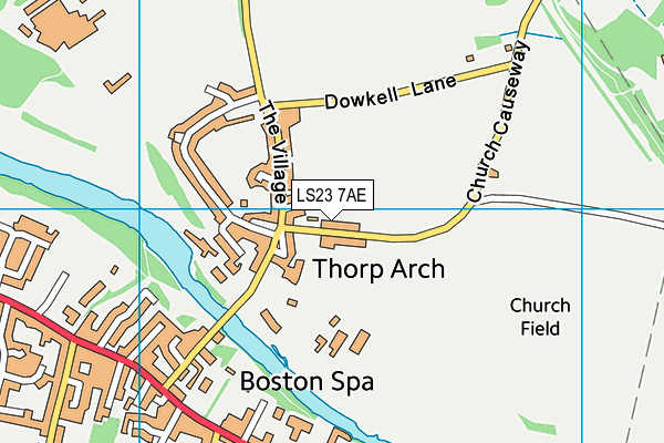 LS23 7AE map - OS VectorMap District (Ordnance Survey)