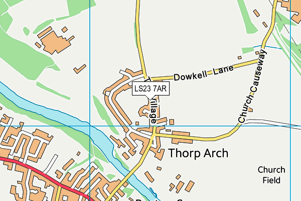 Thorp Arch And Boston Spa Cricket Club map (LS23 7AR) - OS VectorMap District (Ordnance Survey)