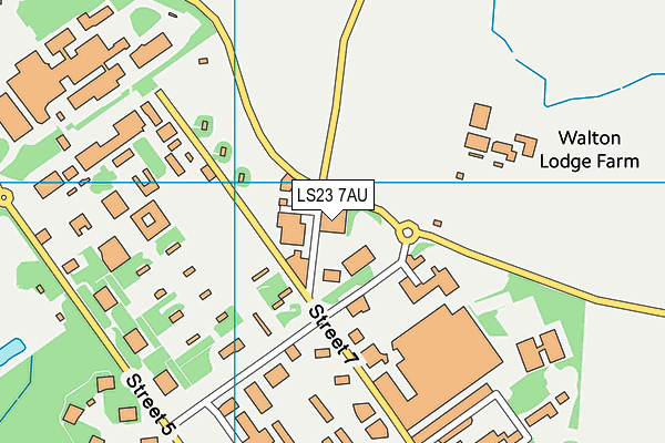 LS23 7AU map - OS VectorMap District (Ordnance Survey)