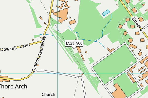 LS23 7AX map - OS VectorMap District (Ordnance Survey)