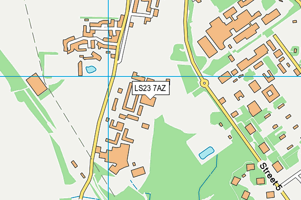 LS23 7AZ map - OS VectorMap District (Ordnance Survey)