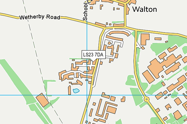 LS23 7DA map - OS VectorMap District (Ordnance Survey)