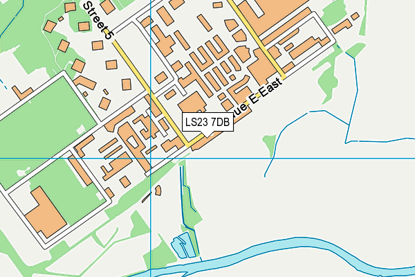 LS23 7DB map - OS VectorMap District (Ordnance Survey)