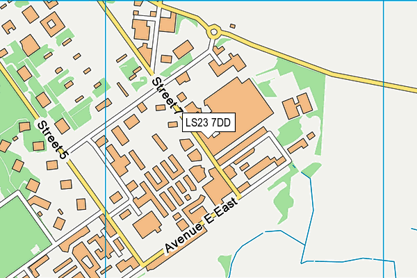 LS23 7DD map - OS VectorMap District (Ordnance Survey)