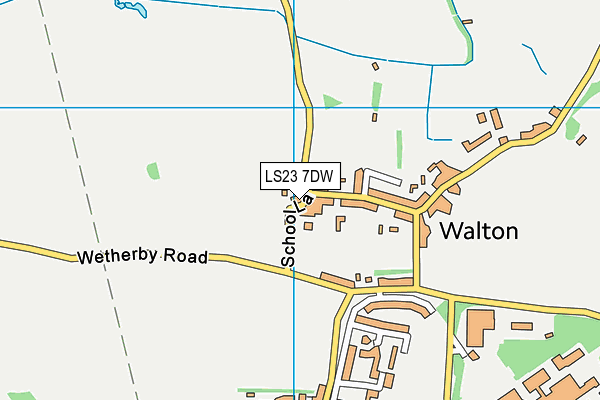 LS23 7DW map - OS VectorMap District (Ordnance Survey)