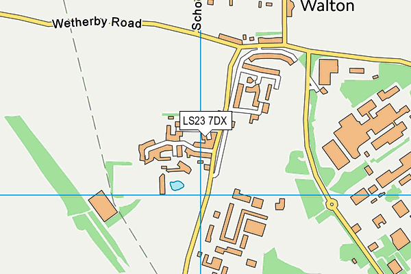 LS23 7DX map - OS VectorMap District (Ordnance Survey)