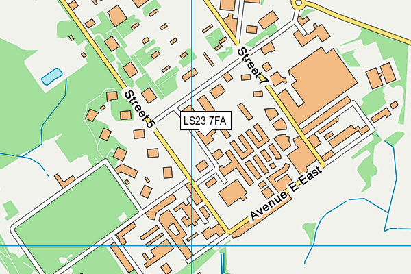 LS23 7FA map - OS VectorMap District (Ordnance Survey)