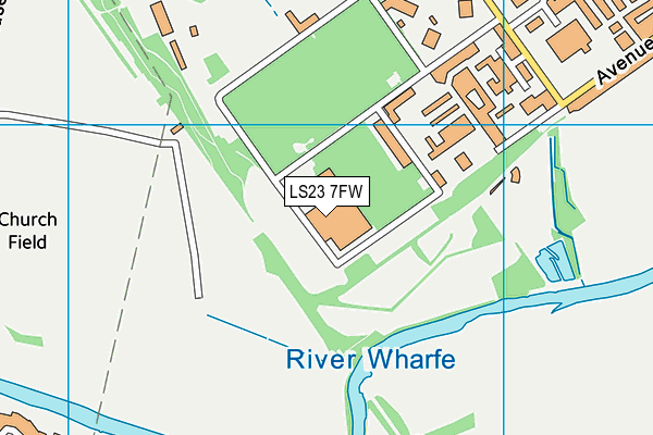 LS23 7FW map - OS VectorMap District (Ordnance Survey)