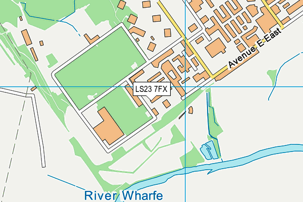 LS23 7FX map - OS VectorMap District (Ordnance Survey)