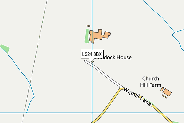 LS24 8BX map - OS VectorMap District (Ordnance Survey)