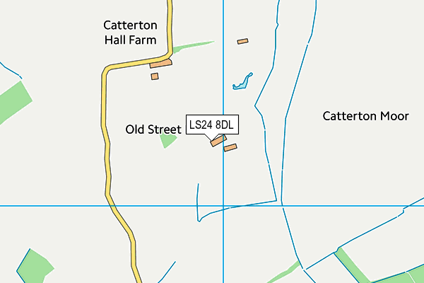 LS24 8DL map - OS VectorMap District (Ordnance Survey)