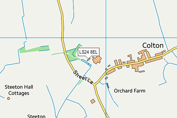 LS24 8EL map - OS VectorMap District (Ordnance Survey)