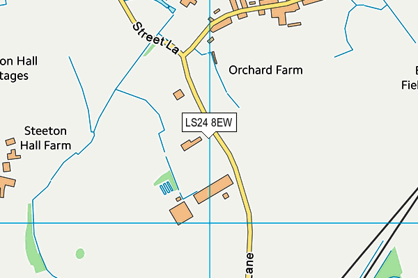 LS24 8EW map - OS VectorMap District (Ordnance Survey)