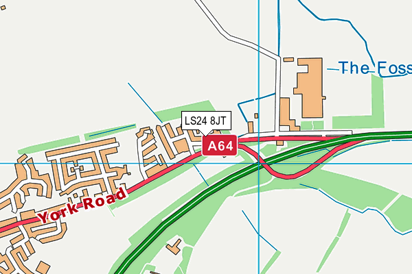 LS24 8JT map - OS VectorMap District (Ordnance Survey)