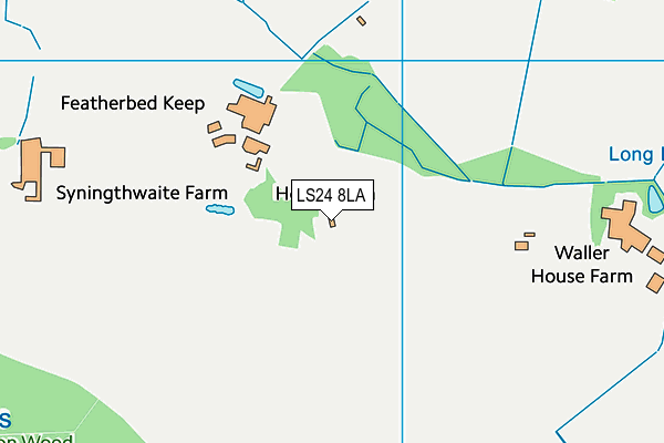 LS24 8LA map - OS VectorMap District (Ordnance Survey)