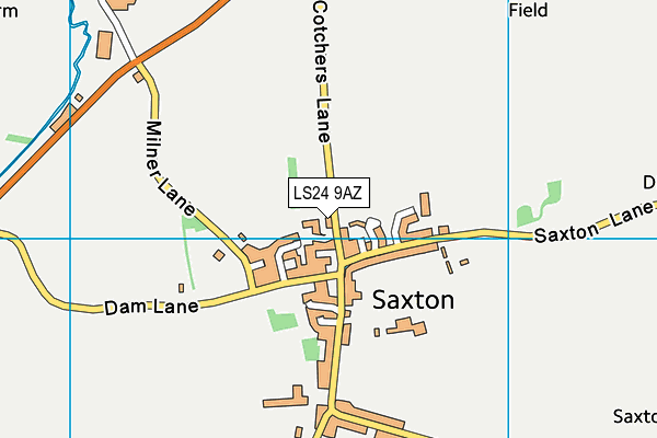 LS24 9AZ map - OS VectorMap District (Ordnance Survey)