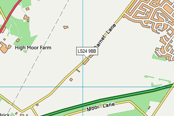 LS24 9BB map - OS VectorMap District (Ordnance Survey)
