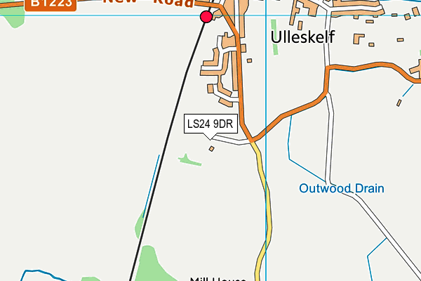 LS24 9DR map - OS VectorMap District (Ordnance Survey)