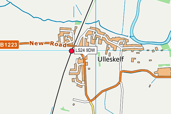 LS24 9DW map - OS VectorMap District (Ordnance Survey)