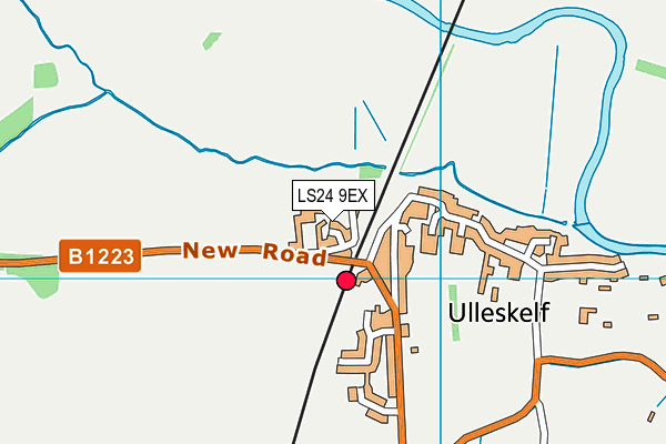 LS24 9EX map - OS VectorMap District (Ordnance Survey)