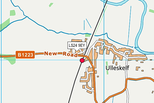 Ulleskelf Sports Ground map (LS24 9EY) - OS VectorMap District (Ordnance Survey)