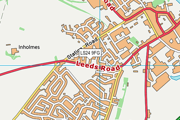LS24 9FG map - OS VectorMap District (Ordnance Survey)