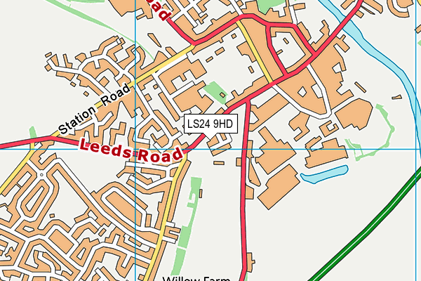 LS24 9HD map - OS VectorMap District (Ordnance Survey)