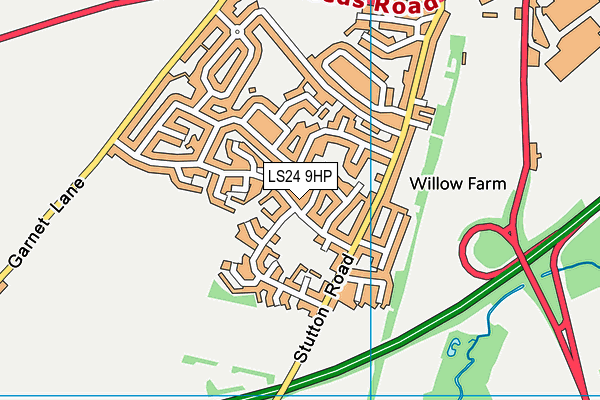 LS24 9HP map - OS VectorMap District (Ordnance Survey)