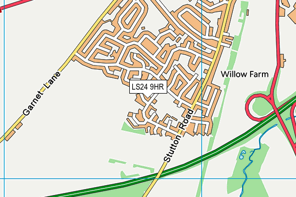 LS24 9HR map - OS VectorMap District (Ordnance Survey)