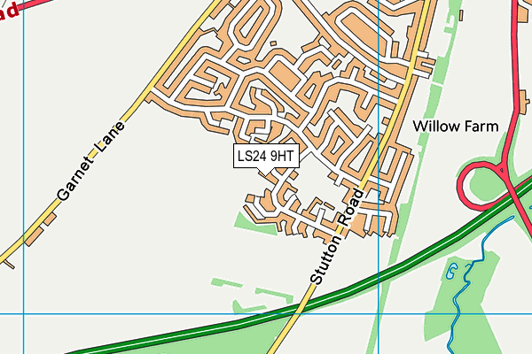 LS24 9HT map - OS VectorMap District (Ordnance Survey)