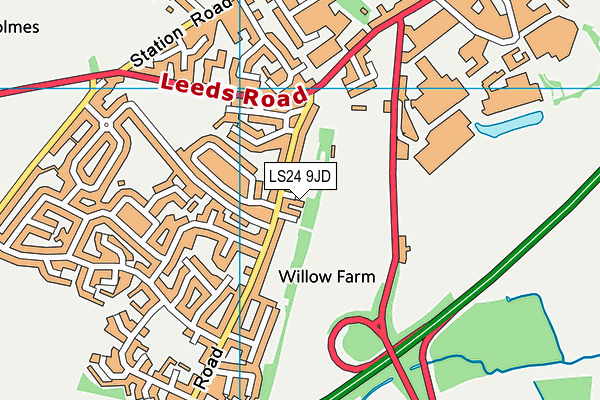 LS24 9JD map - OS VectorMap District (Ordnance Survey)