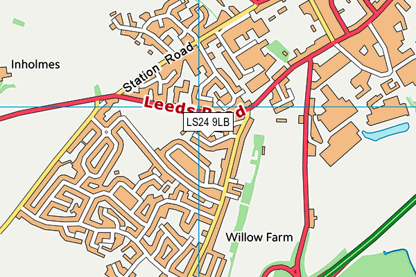 LS24 9LB map - OS VectorMap District (Ordnance Survey)