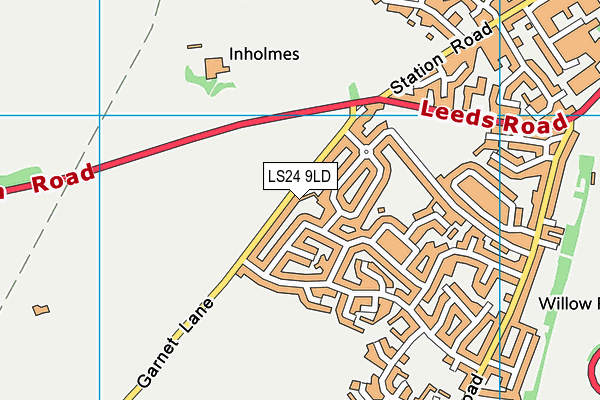 LS24 9LD map - OS VectorMap District (Ordnance Survey)