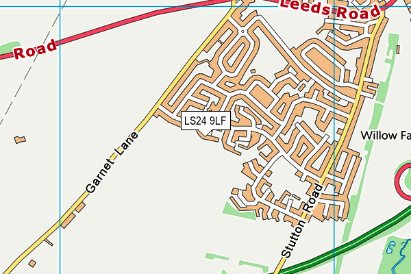 LS24 9LF map - OS VectorMap District (Ordnance Survey)