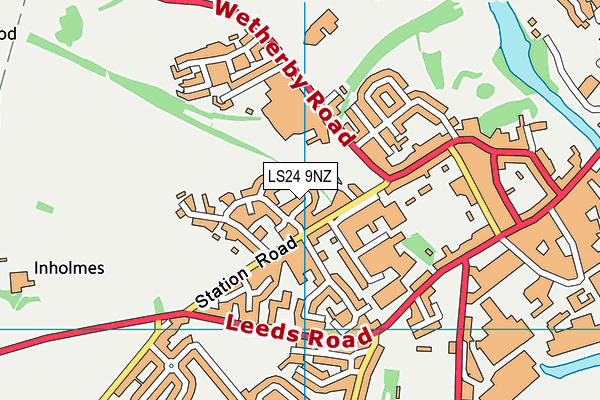 LS24 9NZ map - OS VectorMap District (Ordnance Survey)