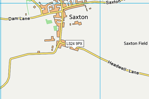 LS24 9PX map - OS VectorMap District (Ordnance Survey)